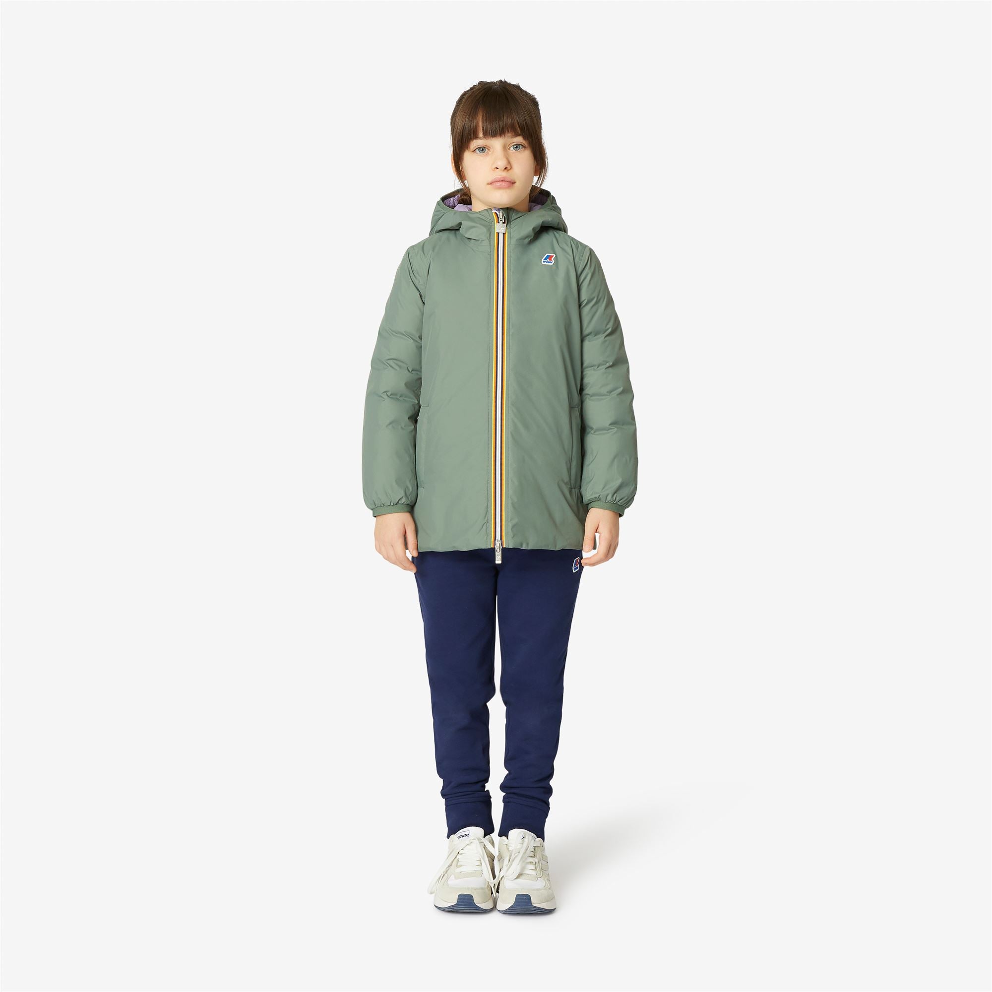 Jackets_Girl_P. SOPHIE THERMO PLUS.2 DOUBLE_Mid_Green Laurel - Violet Lavender - Commercial 4