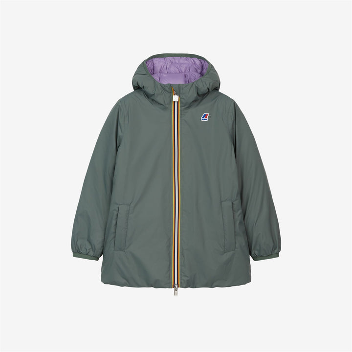 P. SOPHIE THERMO PLUS.2 REVERSIBLE - Jackets - Mid - GIRL - GREEN LAUREL-VIOLET LAVENDER