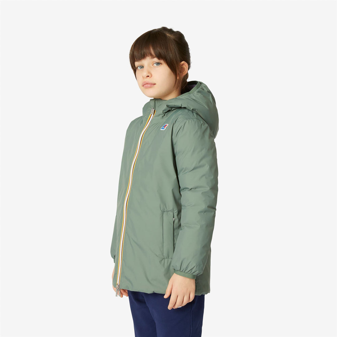 P. SOPHIE THERMO PLUS.2 REVERSIBLE - Jackets - Mid - GIRL - GREEN LAUREL-VIOLET LAVENDER