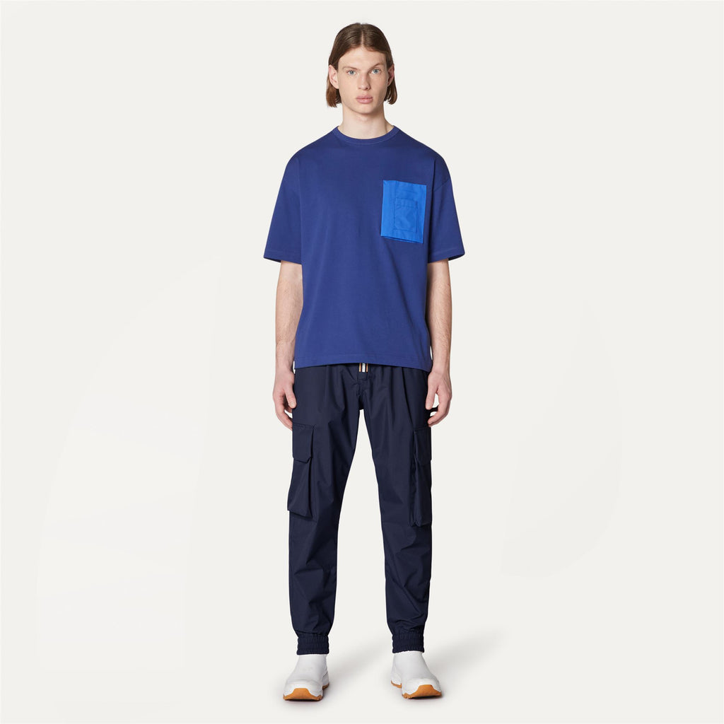 Pants_UNISEX_LEO POCKET 2.1 AMIABLE SILVER_Cargo_Blue Print - Blue Royal - Commercial 4