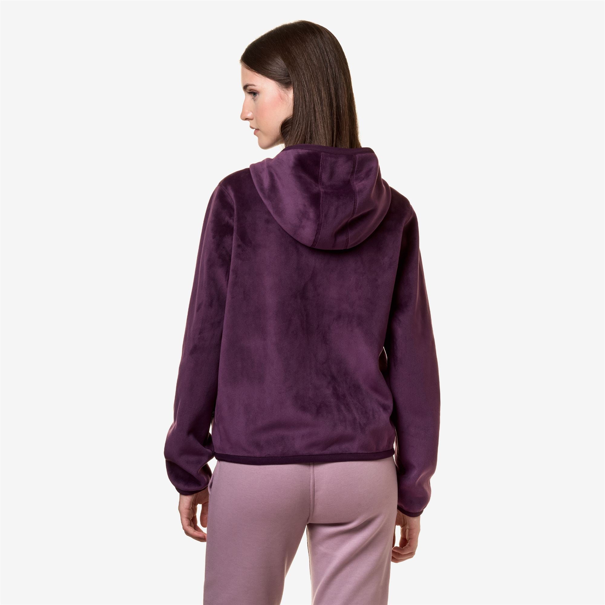 Fleece_Woman_LILY VELOUR POLAR DOUBLE_Jacket_Violet P-Violet D - Commercial 6