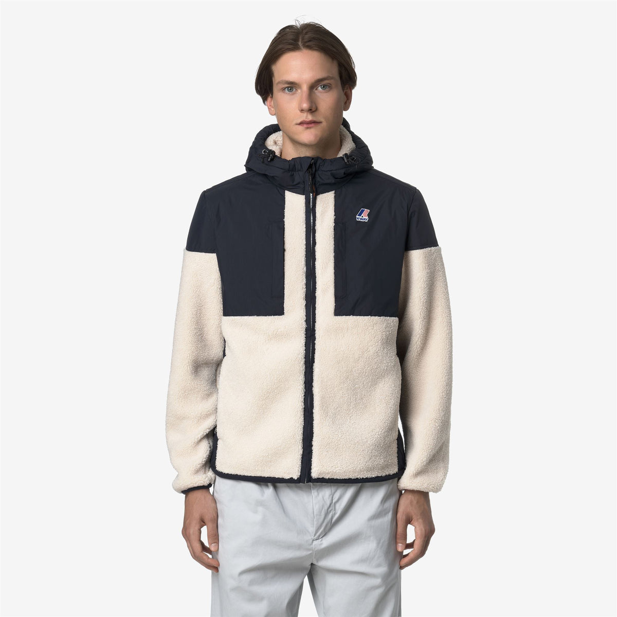 Fleece_UNISEX_SAMSON 4.0 ORSETTO_Hoodie Full Zip_Blue Depth-Ecru - Commercial 4