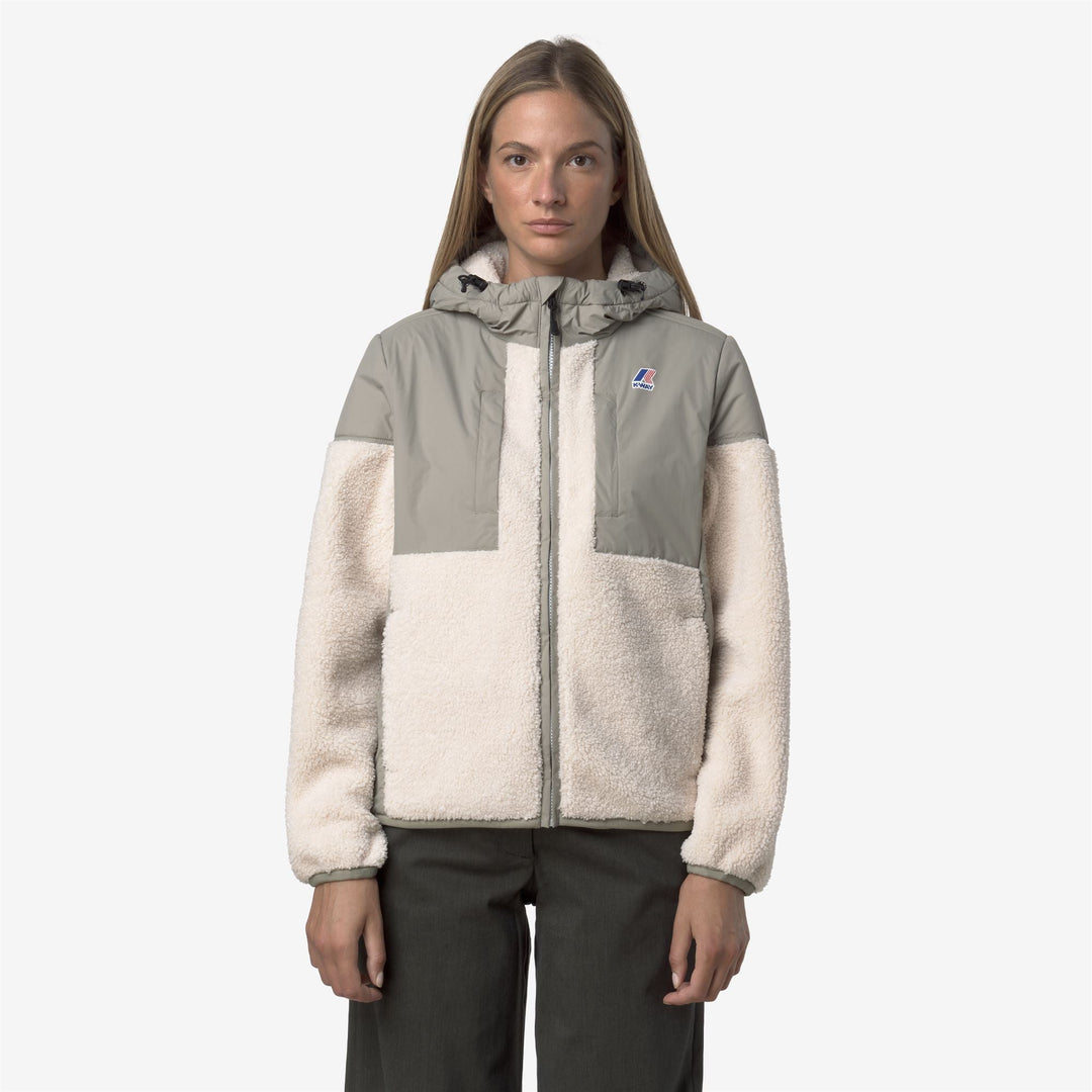 SAMSON 4.0 ORSETTO - Fleece - Hoodie Full Zip - UNISEX - Green Oak-Ecru