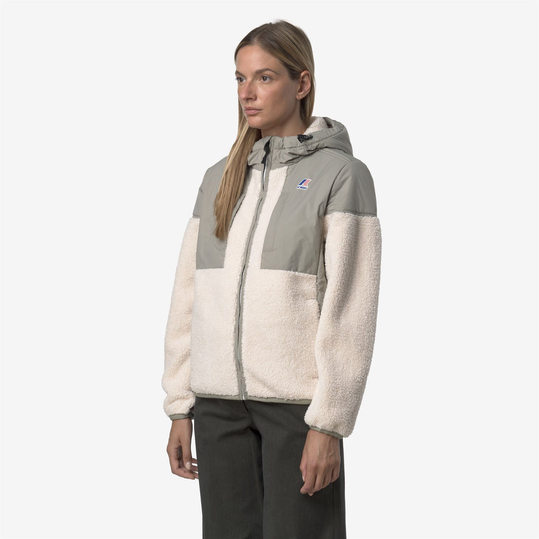 SAMSON 4.0 ORSETTO - Fleece - Hoodie Full Zip - UNISEX - Green Oak-Ecru