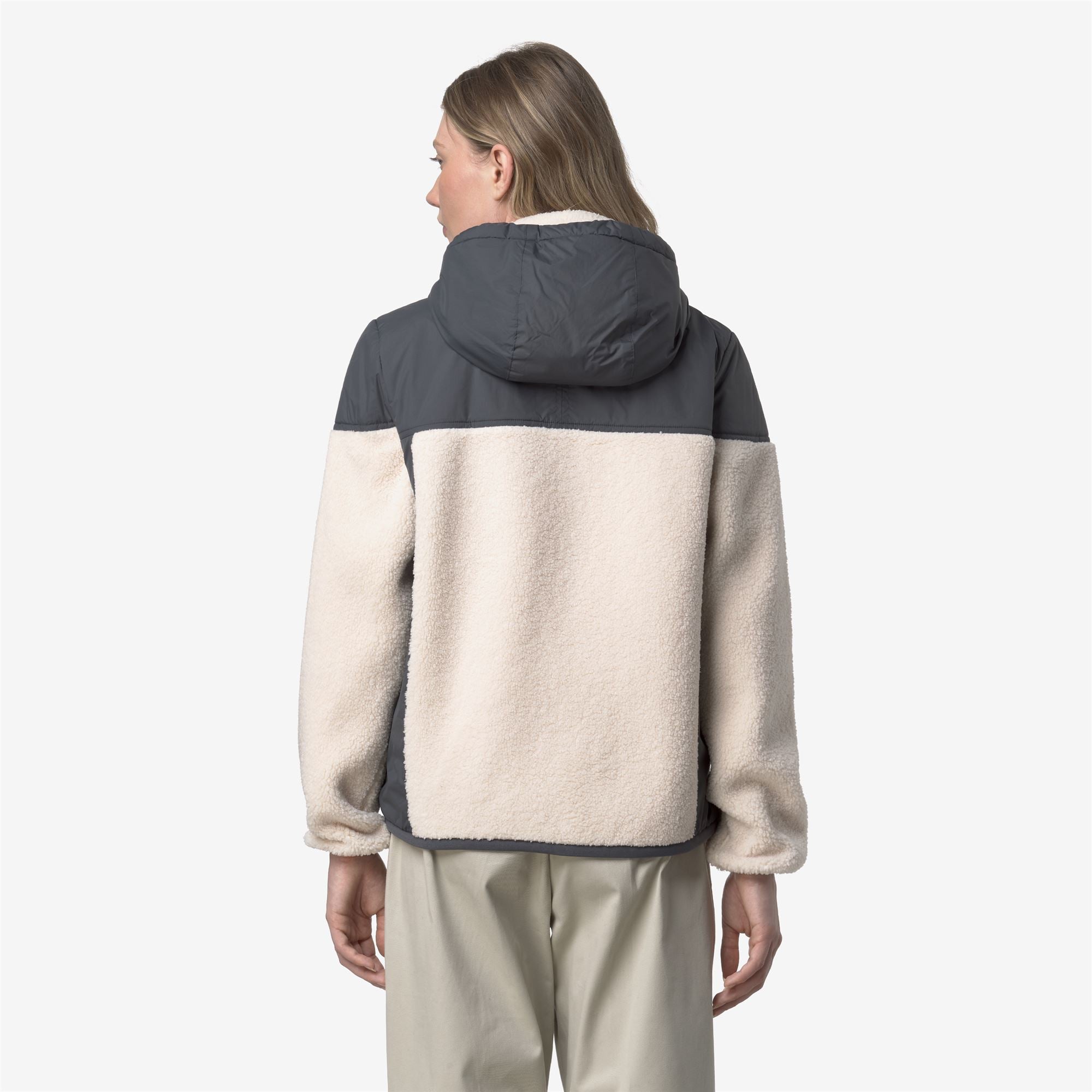 Fleece_UNISEX_SAMSON 4.0 ORSETTO_Hoodie Full Zip_Grey Shadow Dk-Ecru - Commercial 6