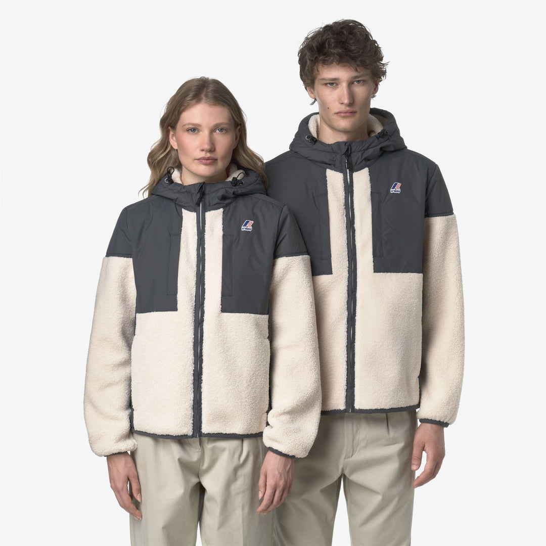 SAMSON 4.0 ORSETTO - Fleece - Hoodie Full Zip - UNISEX - Grey Shadow Dk-Ecru