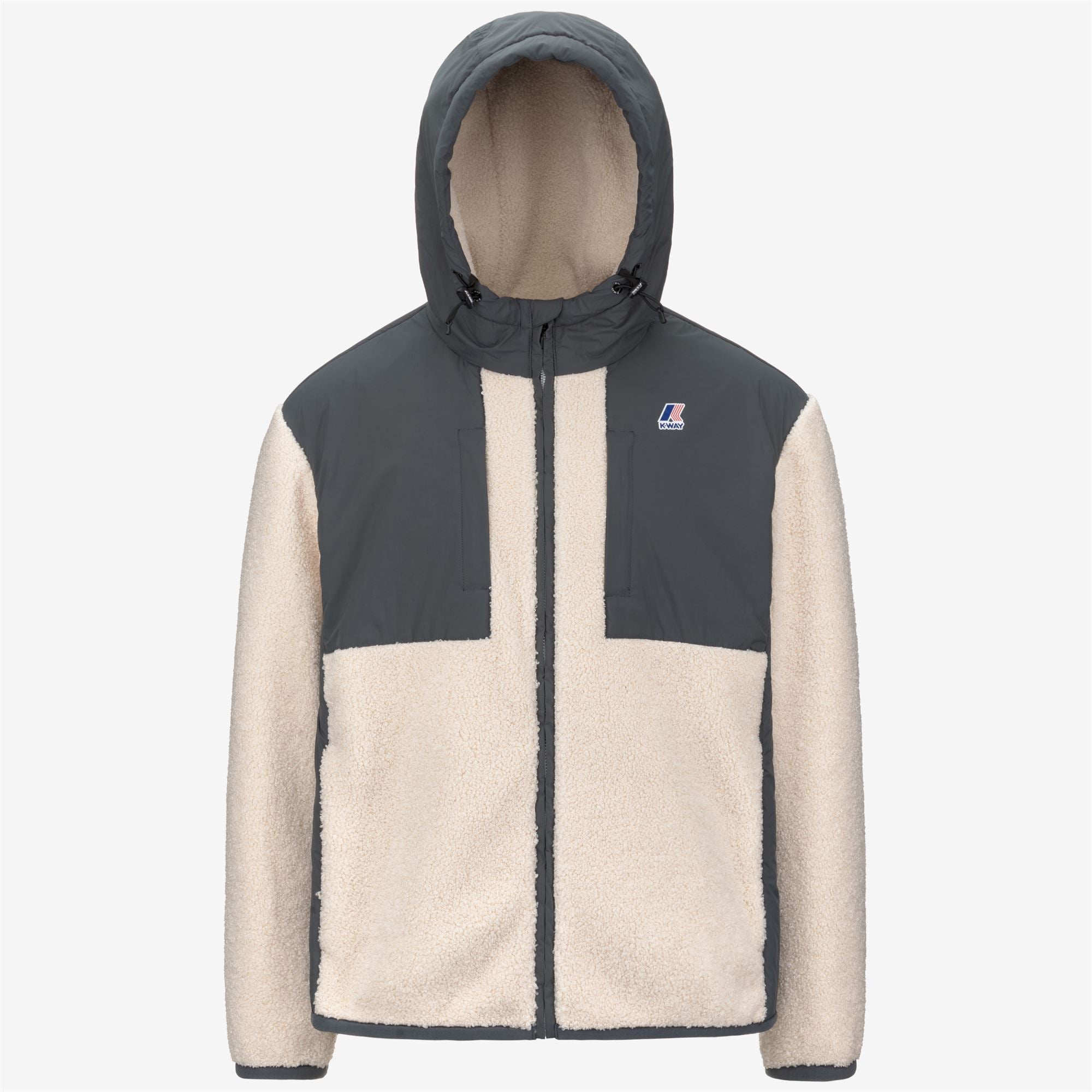 Fleece_UNISEX_SAMSON 4.0 ORSETTO_Hoodie Full Zip_Grey Shadow Dk-Ecru - Commercial 1