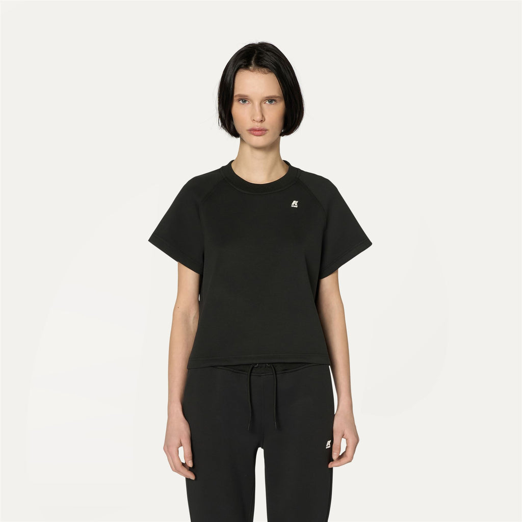 T-Shirts & Top_WOMAN_GUENDALINE LIGHT SPACER_T-Shirt_Black Pure - Commercial 4
