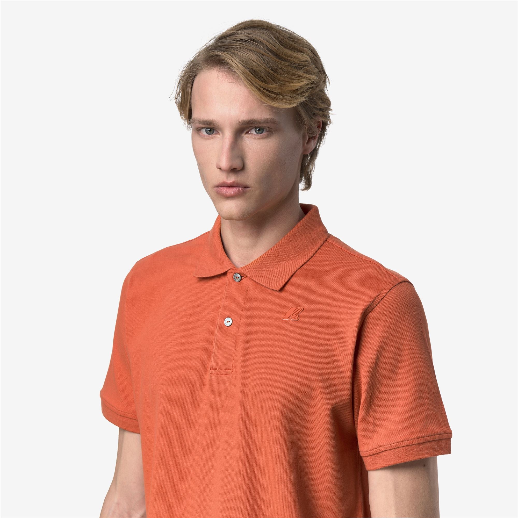 Polo Shirts_Man_AMEDEE SLIM PIQUE_Polo_Orange Brownish - Commercial 7