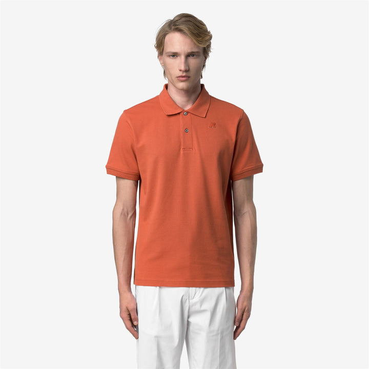 AMEDEE SLIM PIQUE - Polos - Polo - Homme - Orange Brownish 2