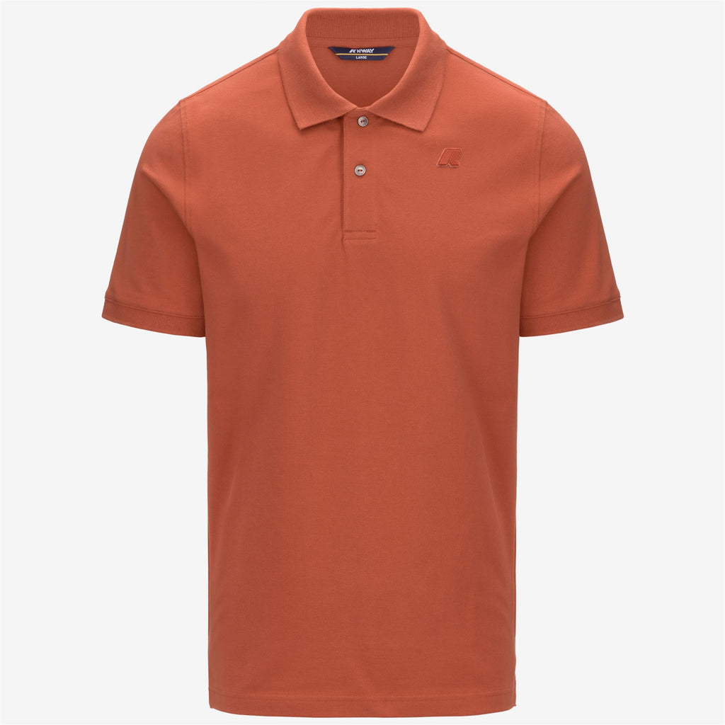 Polo Shirts_Man_AMEDEE SLIM PIQUE_Polo_Orange Brownish - Commercial 1