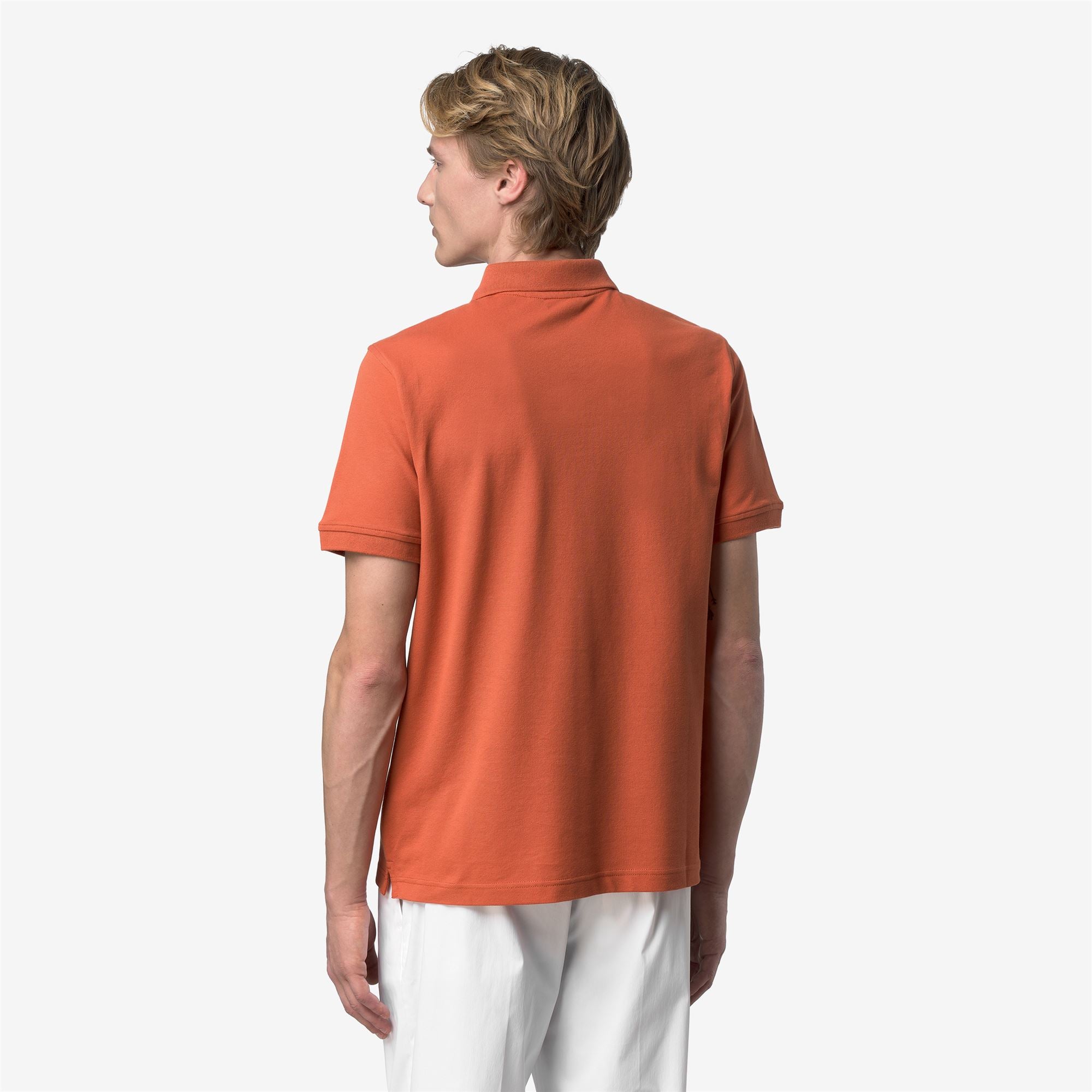 Polo Shirts_Man_AMEDEE SLIM PIQUE_Polo_Orange Brownish - Commercial 6
