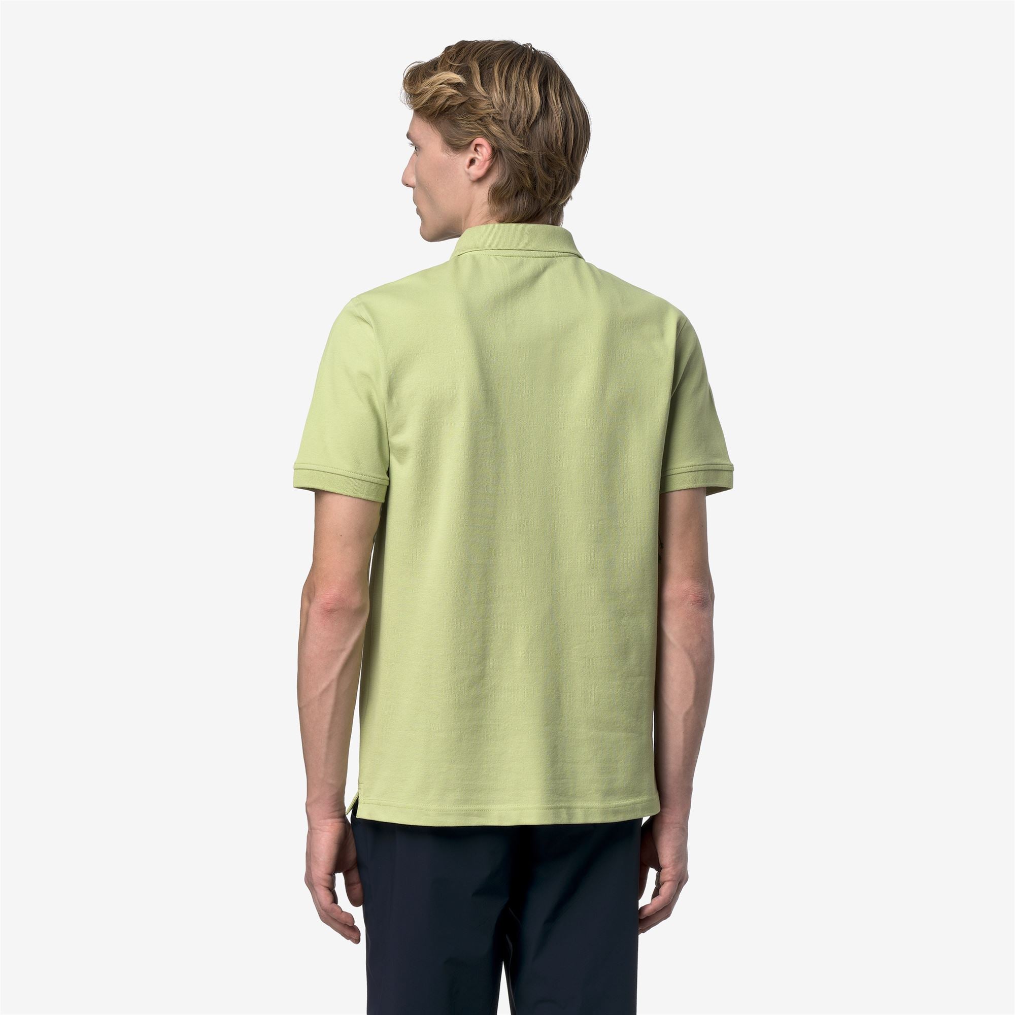 Polo Shirts_Man_AMEDEE SLIM PIQUE_Polo_Green Dk Lime - Commercial 6