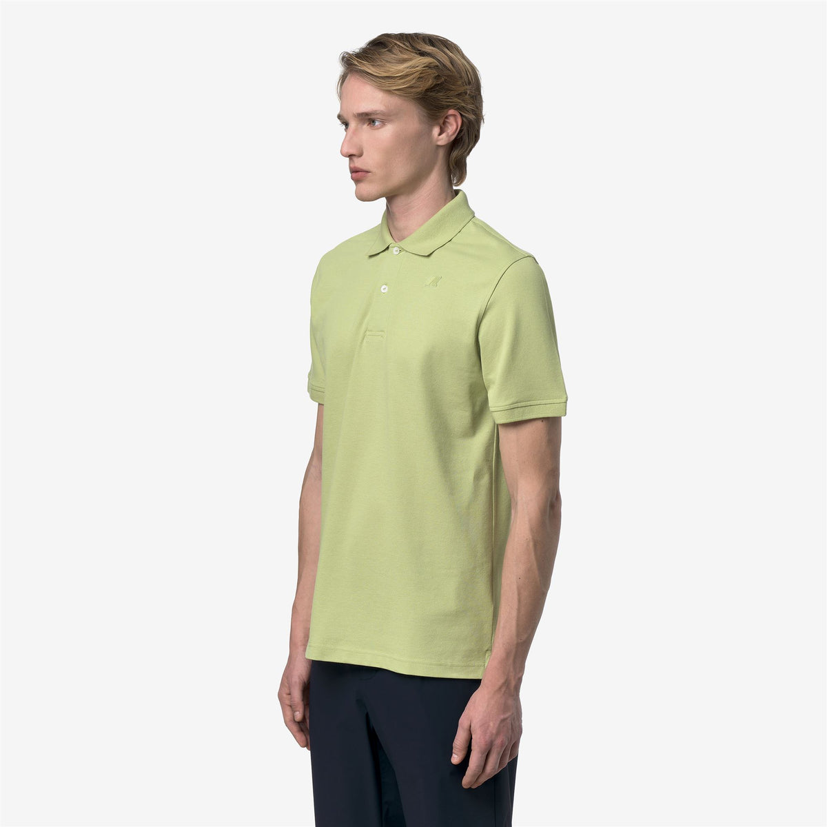 Polo Shirts_Man_AMEDEE SLIM PIQUE_Polo_Green Dk Lime - Commercial 5