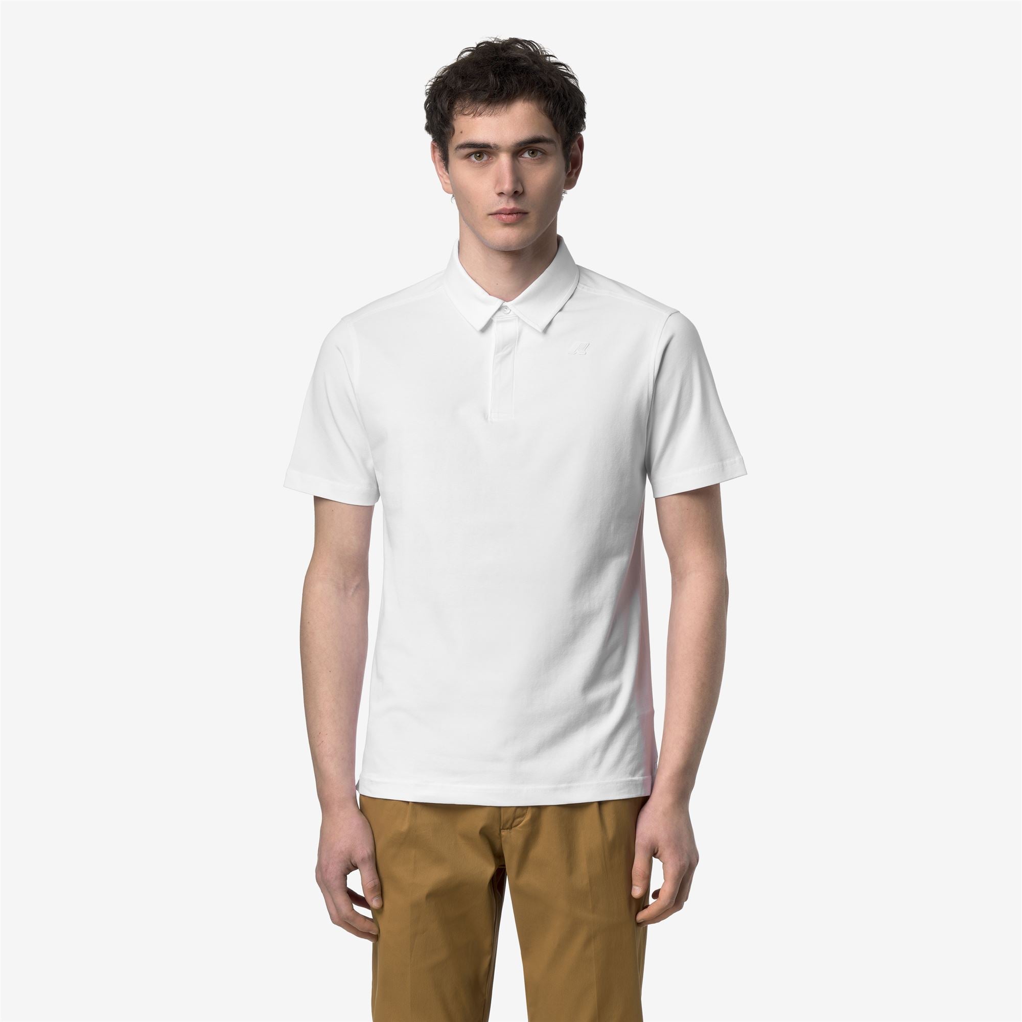 Polo Shirts_Man_VIGGO LT STRETCH JERSEY SLIM_Polo_White - White - Commercial 4
