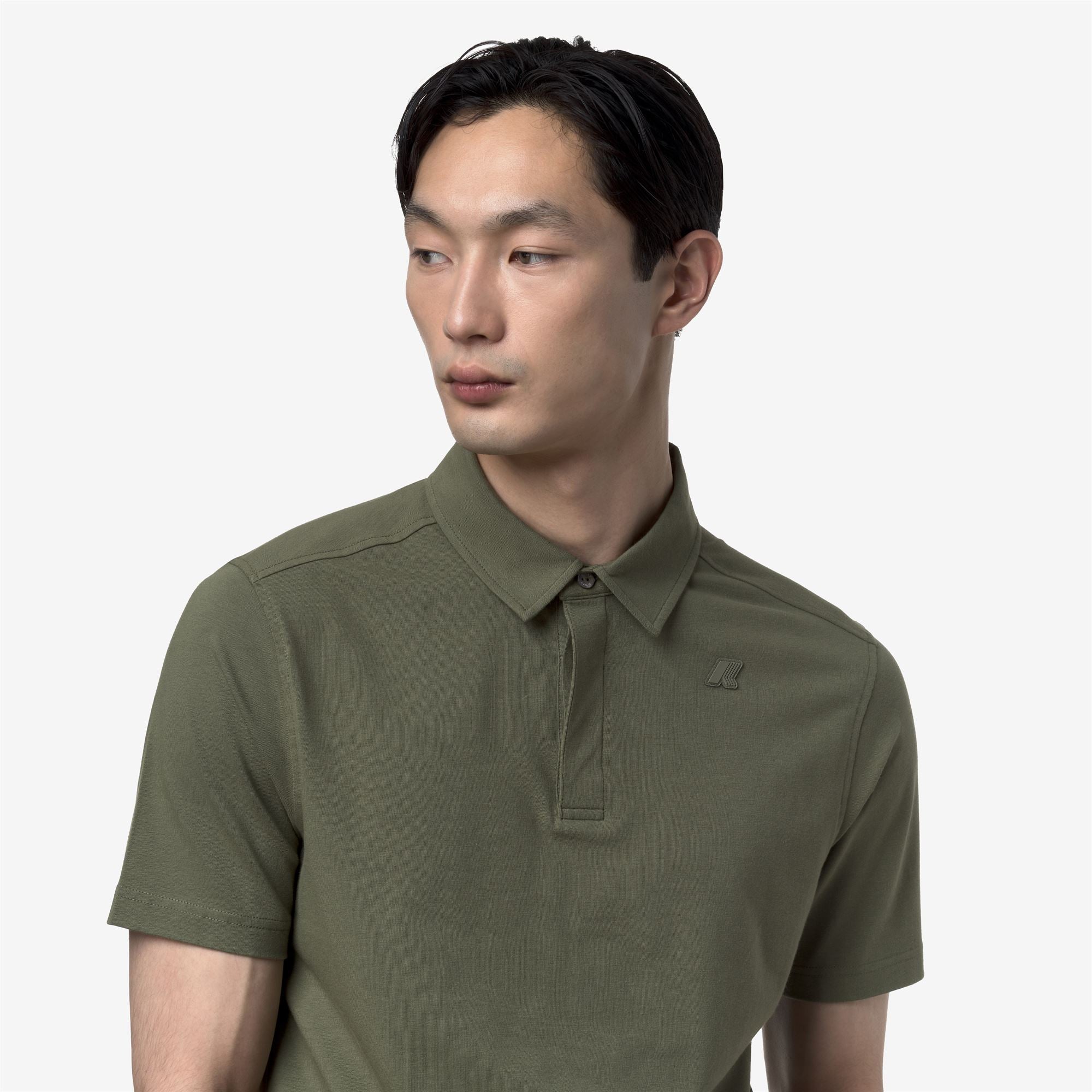 Polo Shirts_Man_VIGGO LT STRETCH JERSEY SLIM_Polo_Green Lichen - Commercial 7