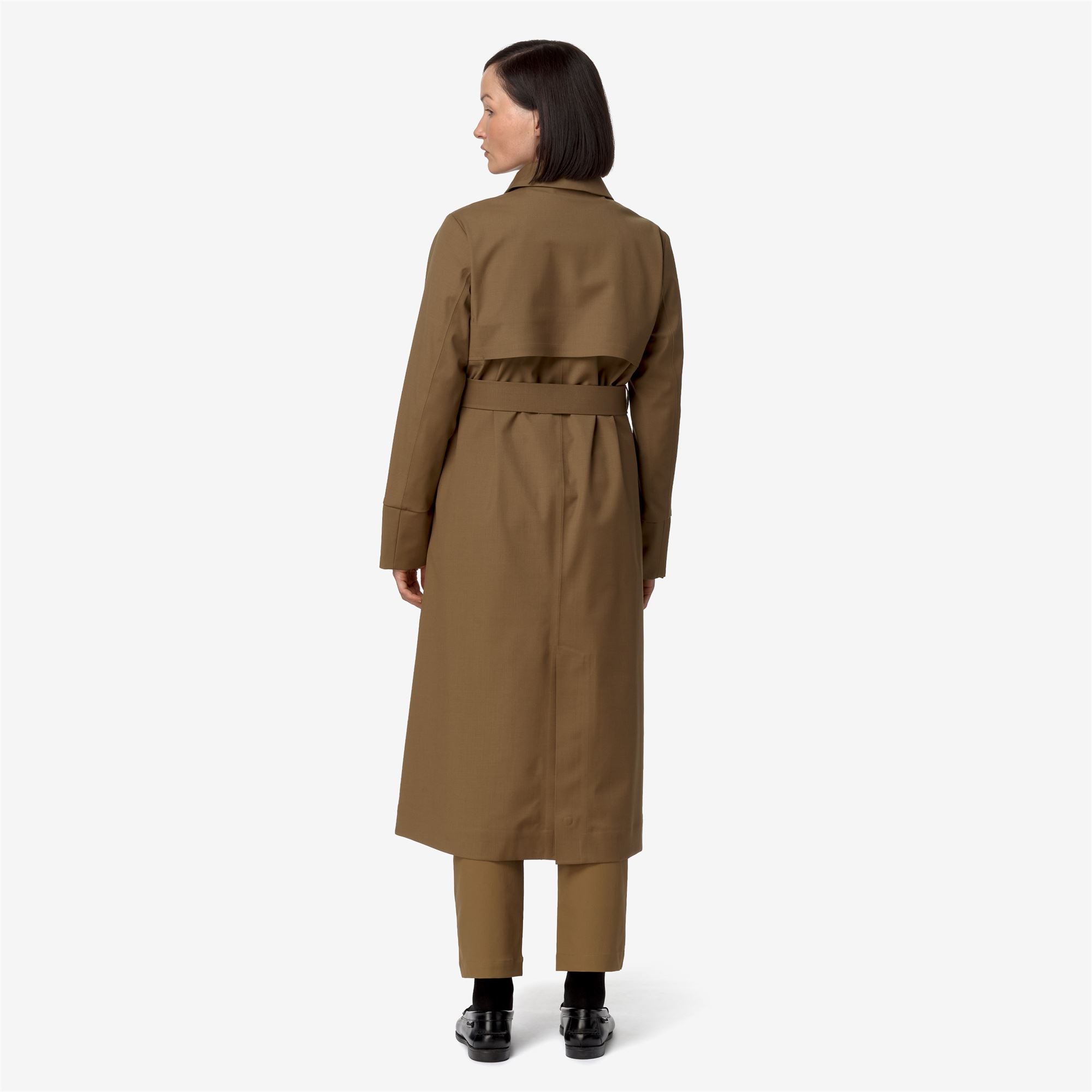 Jackets_WOMAN_JESEL TECH WOOL BLEND_Long_Brown Corda - Blue Depth - Commercial 6