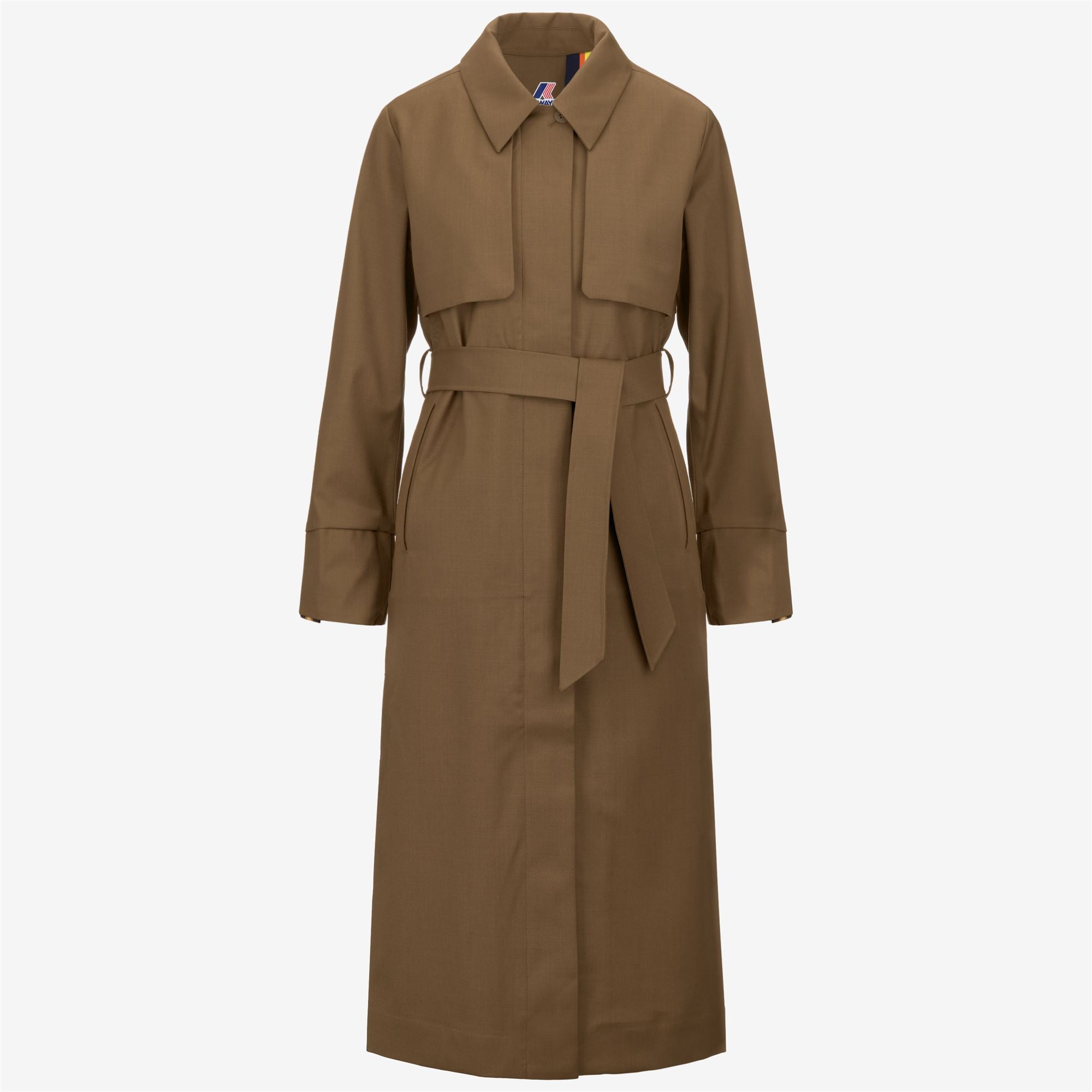 Jackets_WOMAN_JESEL TECH WOOL BLEND_Long_Brown Corda - Blue Depth - Commercial 1