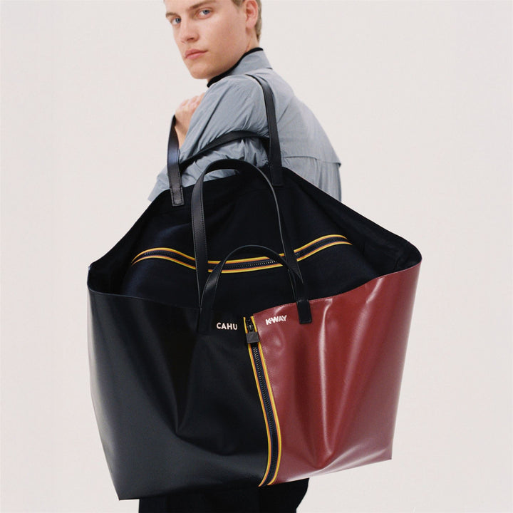 PRATIQUE LARGE - Bags - TOTE BAG - UNISEX - Black-Red Dk Amaranto 4