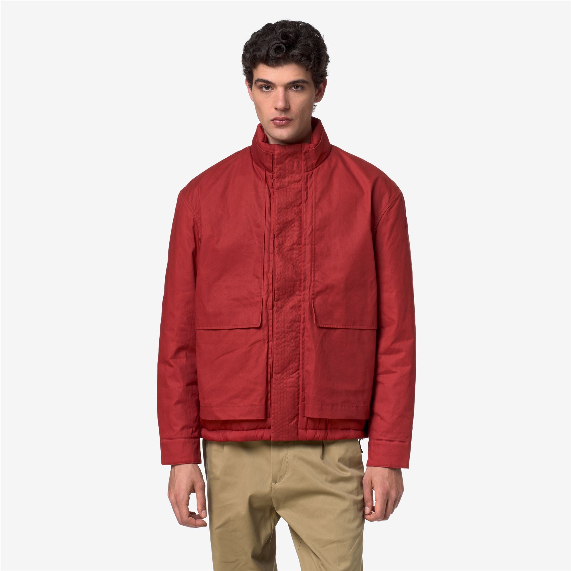 Jackets_Man_CARGI WAX COTTON NYLON_Short_Red Dk Chili - Commercial 4