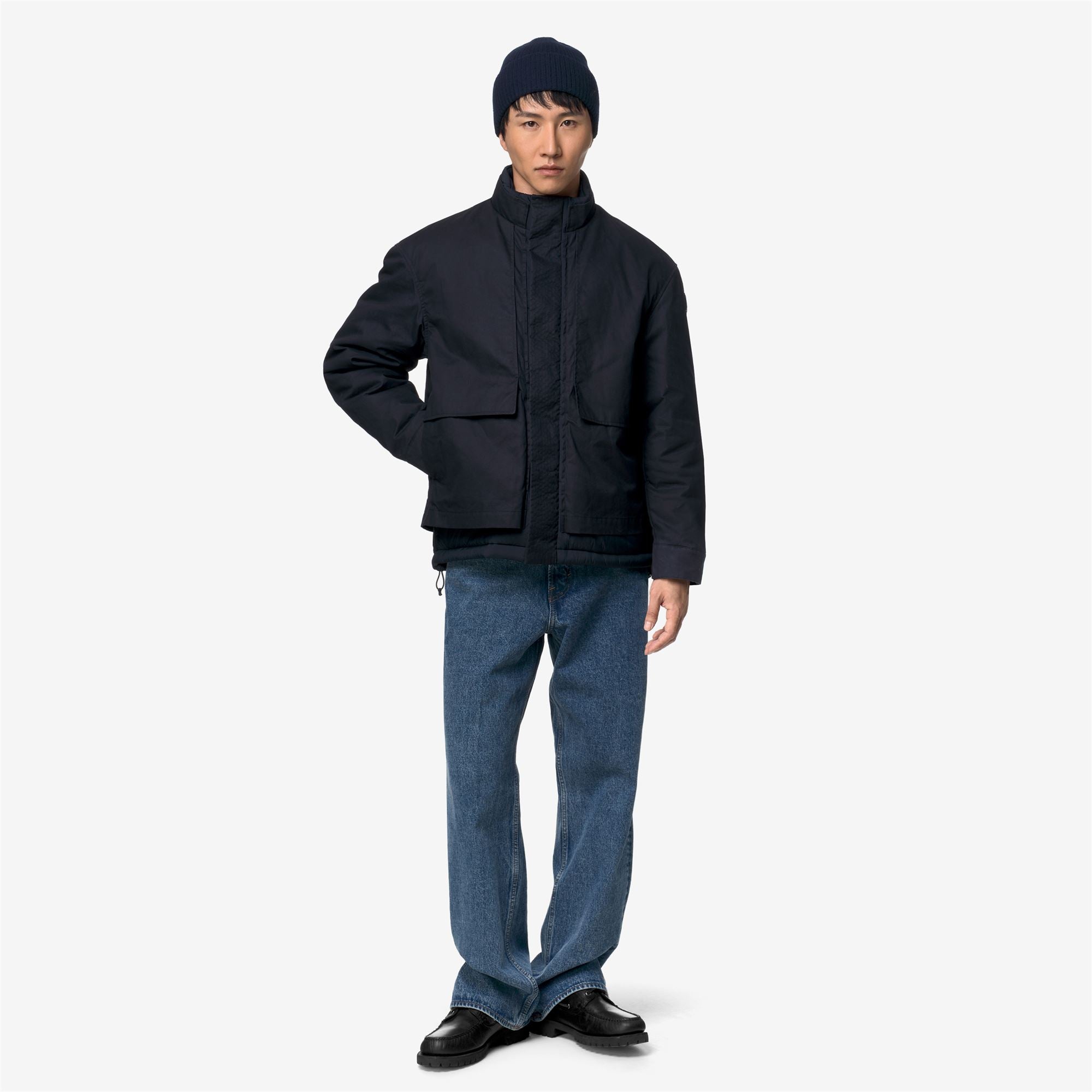 Jackets_Man_CARGI WAX COTTON NYLON_Short_Blue Depth - Commercial 7