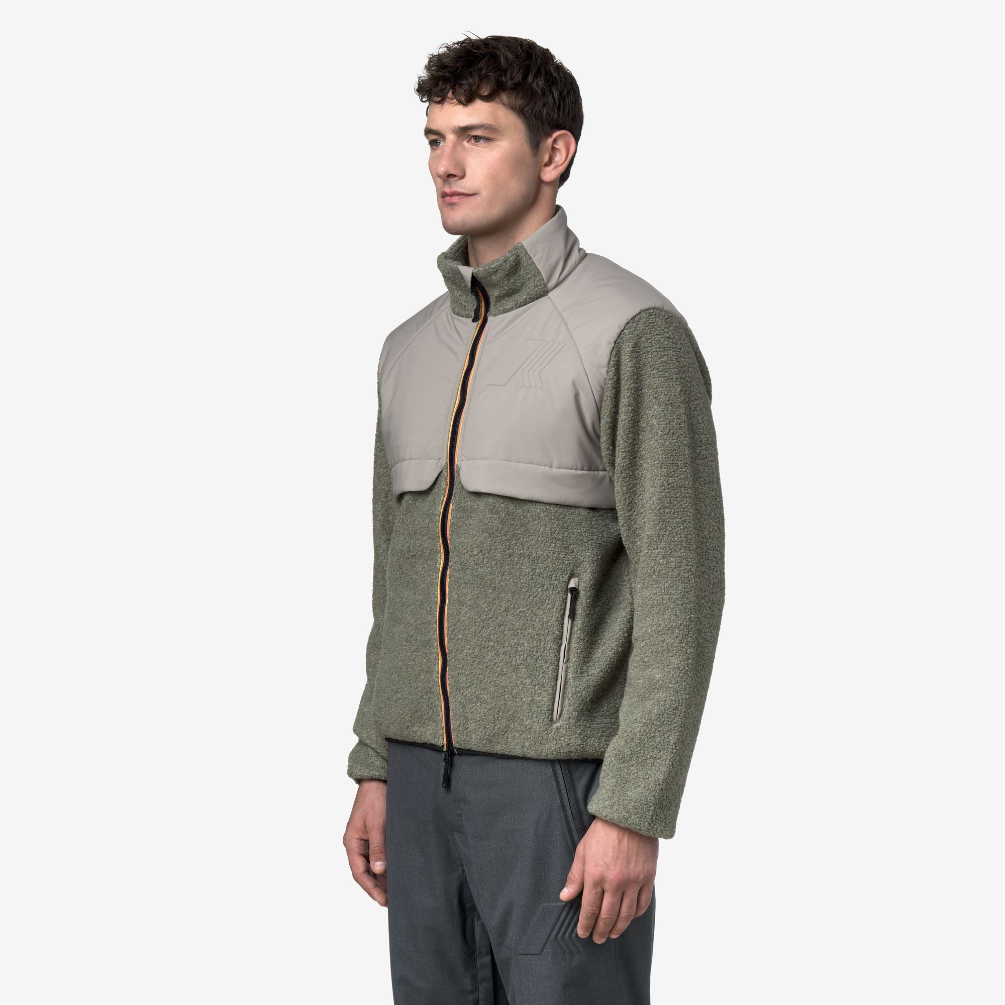 Fleece_MAN_BORNES W POLAR_Jacket_Green Oak - Commercial 5