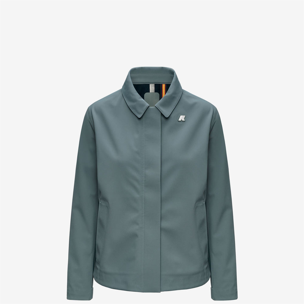 Jackets_Woman_BLEIZOU BONDED_Mid_Green Balsam - Blue Depth - Commercial 2