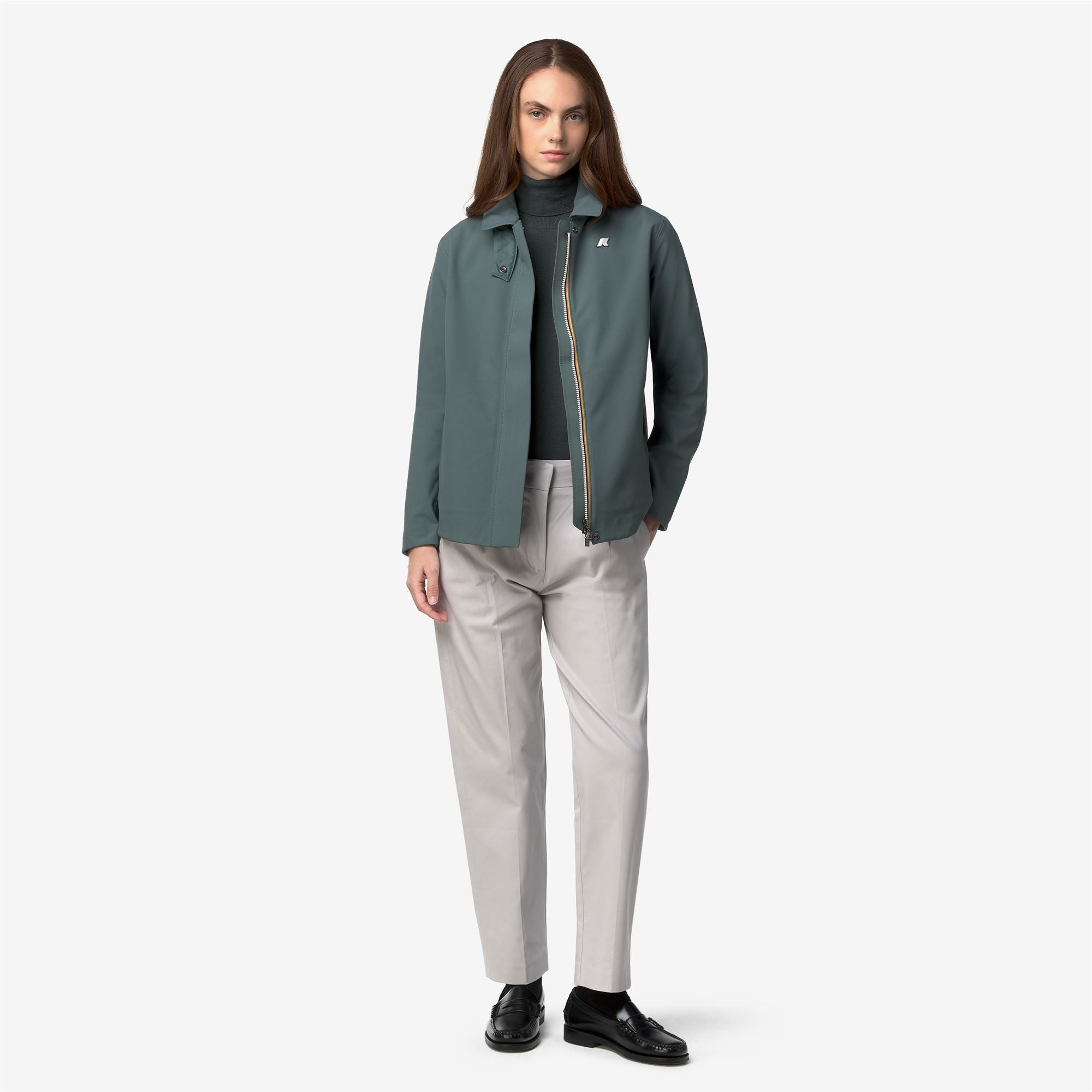 Jackets_Woman_BLEIZOU BONDED_Mid_Green Balsam - Blue Depth - Commercial 7