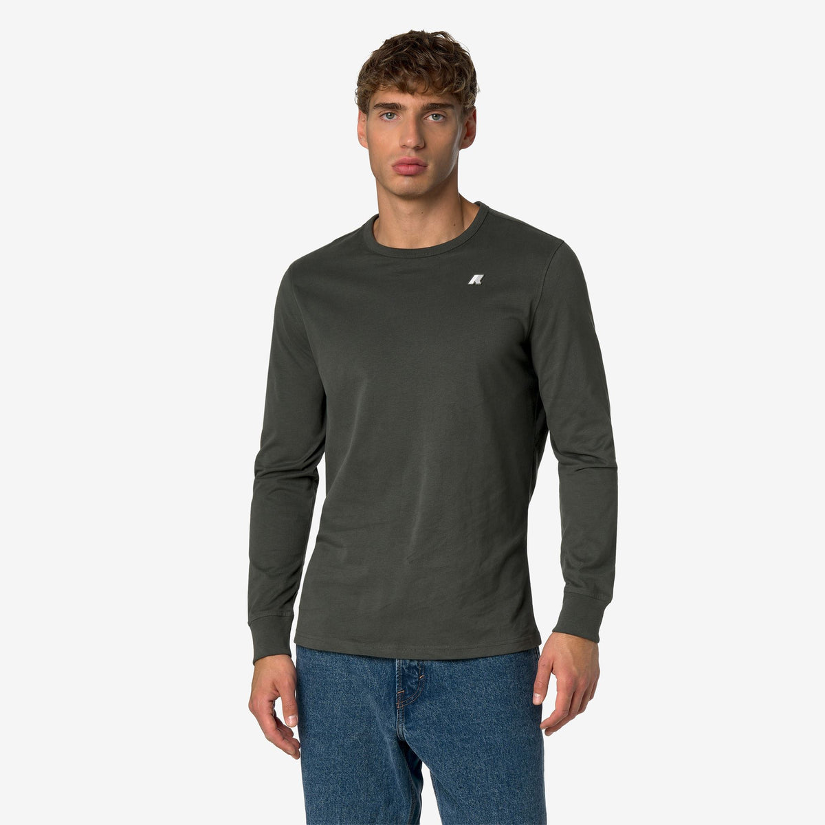 T-Shirts & Top_Man_ELMER JS PEACH CITADIUM_T-Shirt_GREEN BLACKISH - Commercial 4