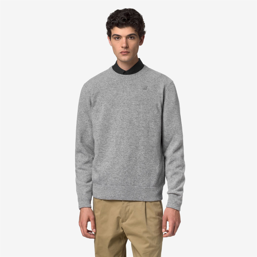 Knitwear_Man_SEBASTIEN FLEECE STITCH_Pull Over_Grey Md - Commercial 4