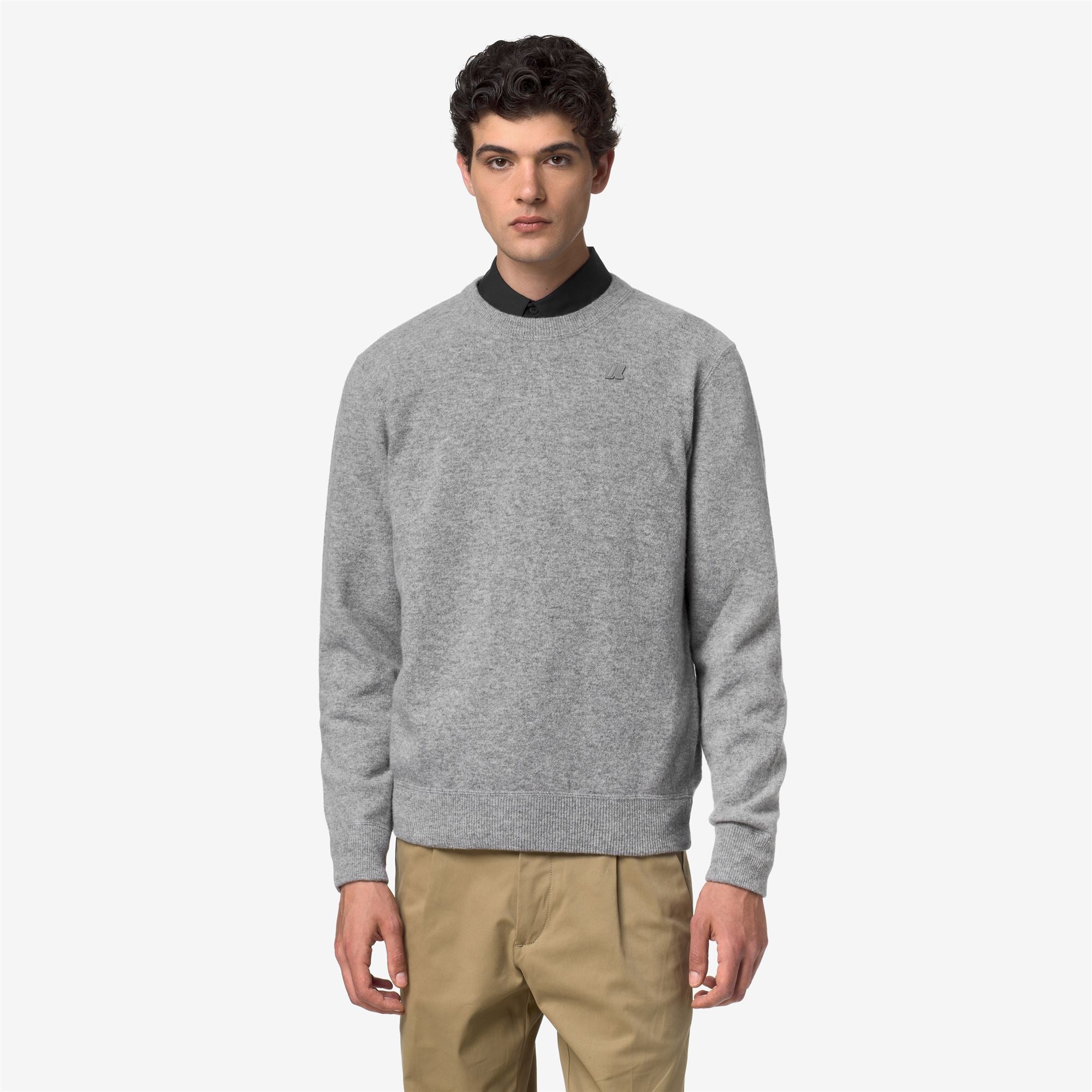 Knitwear_Man_SEBASTIEN FLEECE STITCH_Pull Over_Grey Md - Commercial 4