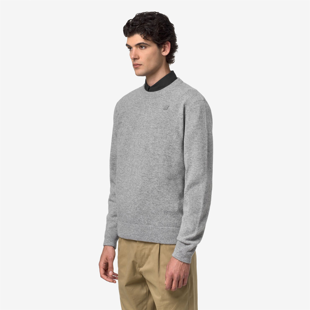 Knitwear_Man_SEBASTIEN FLEECE STITCH_Pull Over_Grey Md - Commercial 5