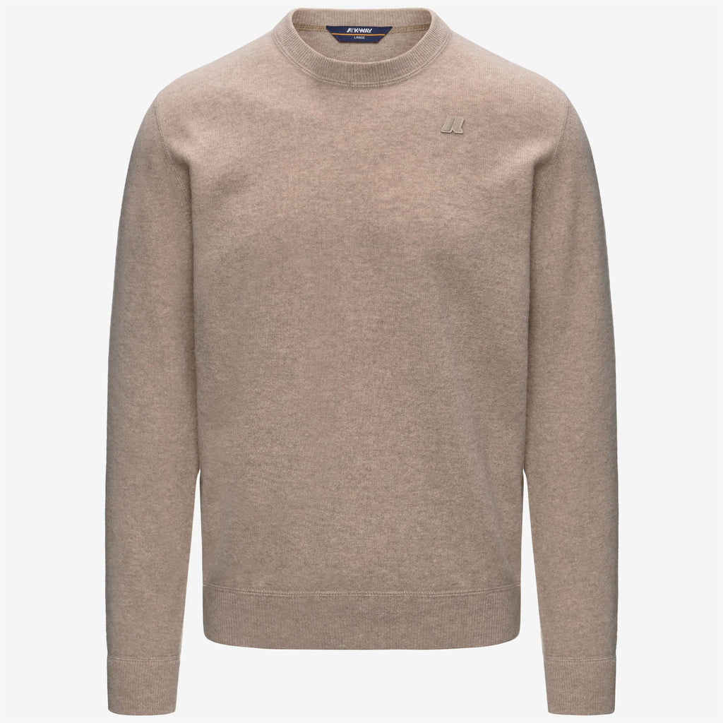 Knitwear_Man_SEBASTIEN FLEECE STITCH_Pull Over_Beige Plaza - Commercial 1