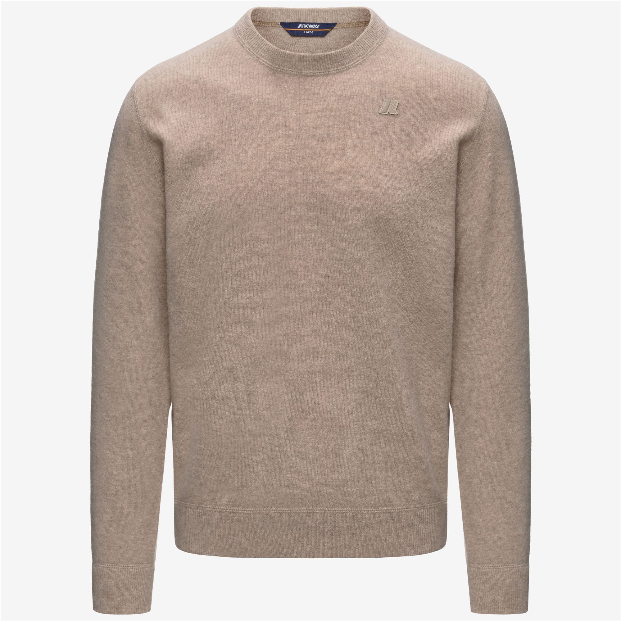 Knitwear_Man_SEBASTIEN FLEECE STITCH_Pull Over_Beige Plaza - Commercial 1