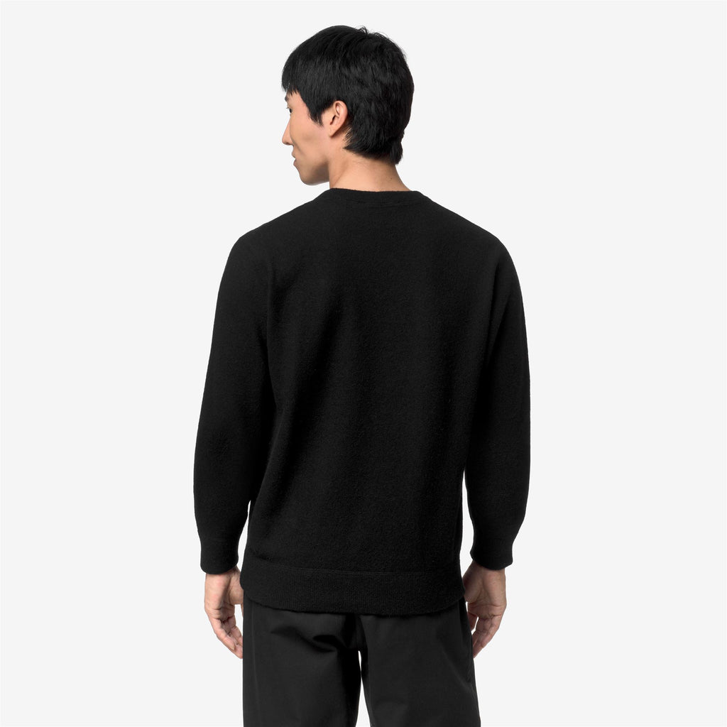 Knitwear_Man_SEBASTIEN FLEECE STITCH_Pull Over_Black Pure - Commercial 6