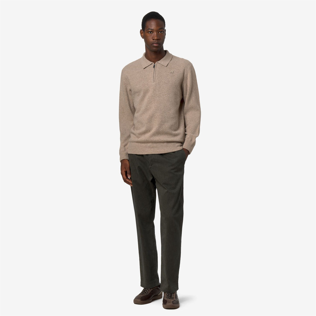 Knitwear_Man_GLEREN FLEECE STITCH_Polo_Beige Plaza - Commercial 7