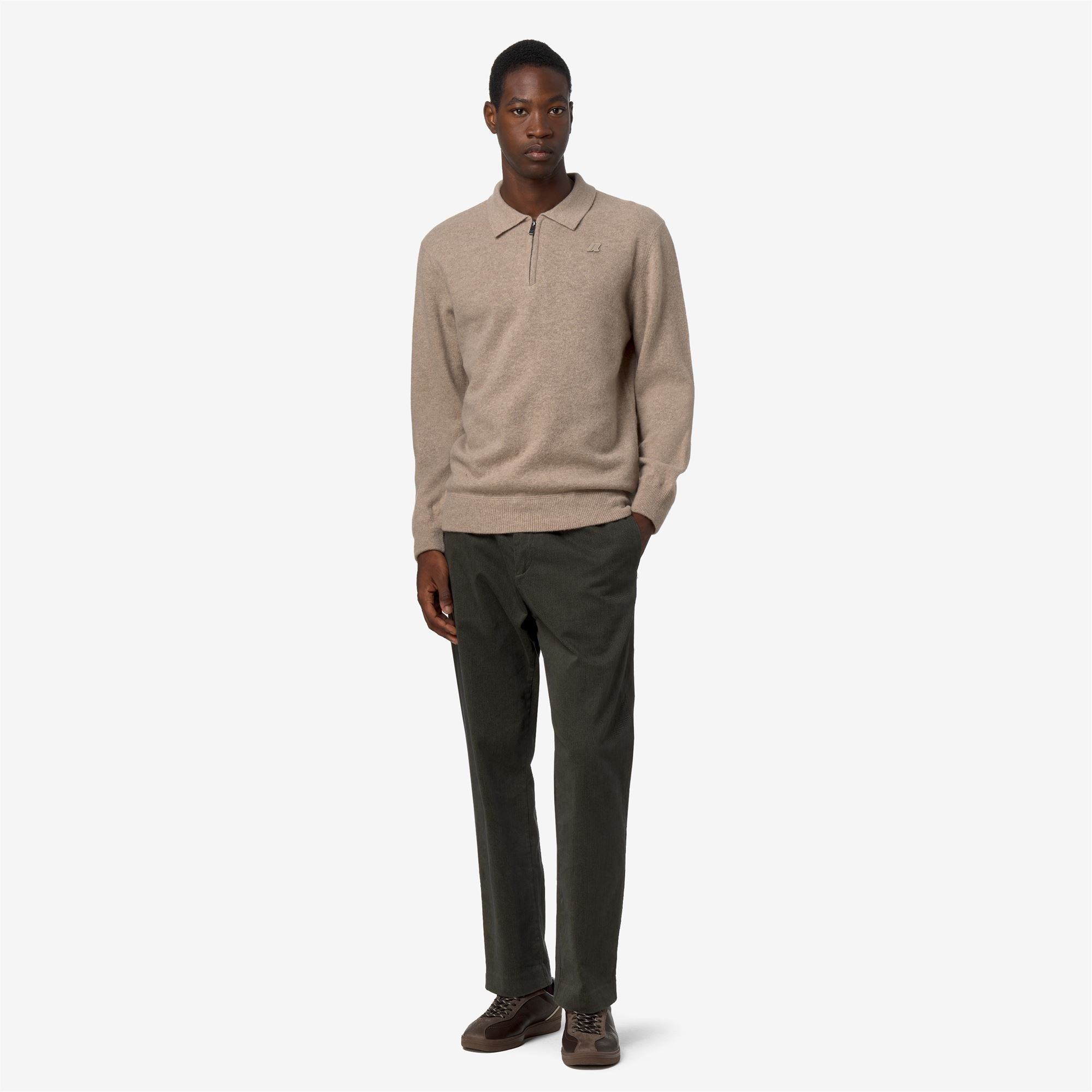 Knitwear_Man_GLEREN FLEECE STITCH_Polo_Beige Plaza - Commercial 7