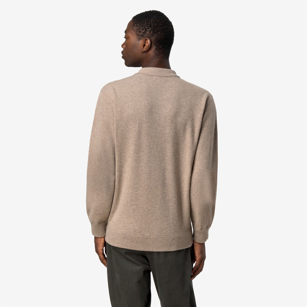 Knitwear_Man_GLEREN FLEECE STITCH_Polo_Beige Plaza - Commercial 6