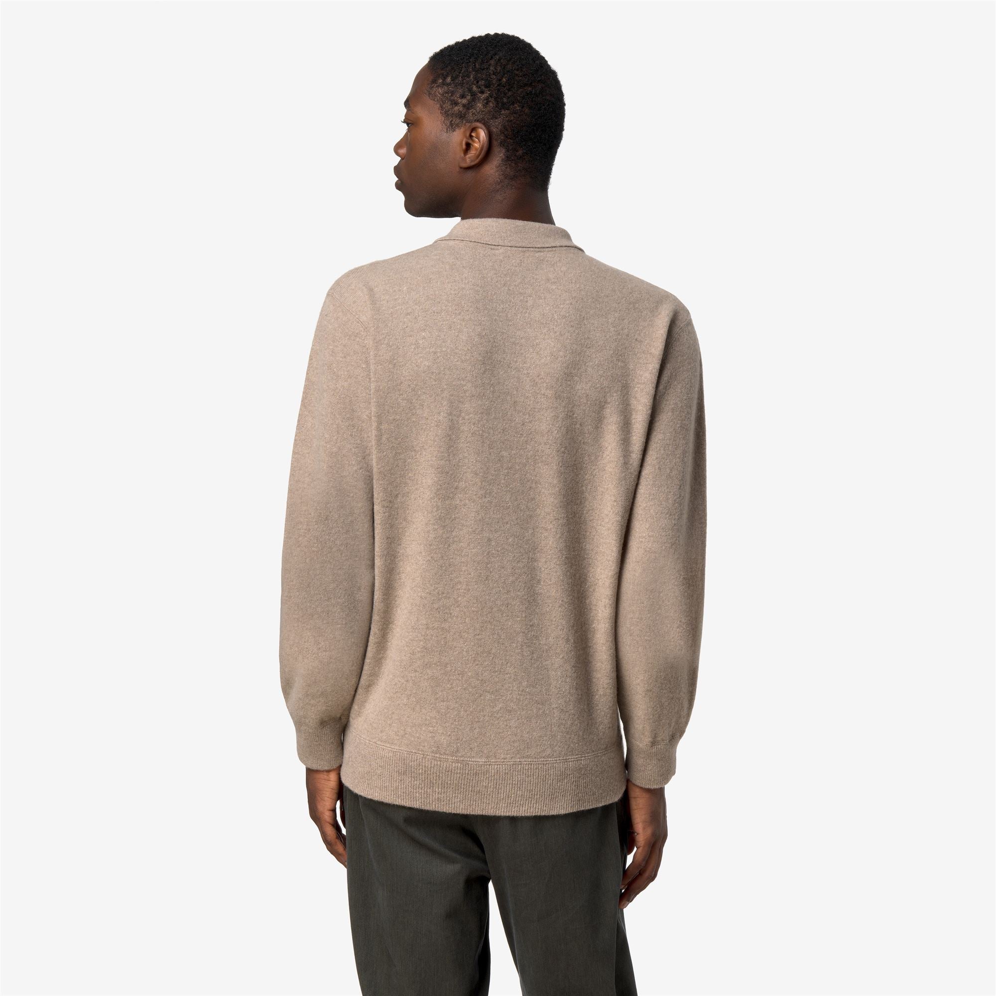 Knitwear_Man_GLEREN FLEECE STITCH_Polo_Beige Plaza - Commercial 6