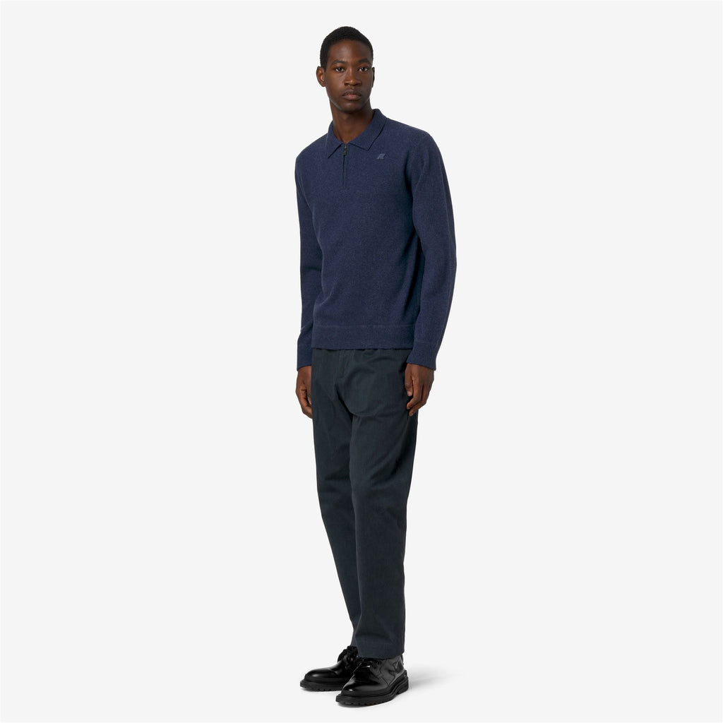Knitwear_Man_GLEREN FLEECE STITCH_Polo_Blue Dusty - Commercial 7