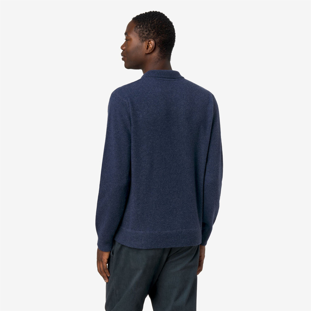 Knitwear_Man_GLEREN FLEECE STITCH_Polo_Blue Dusty - Commercial 6