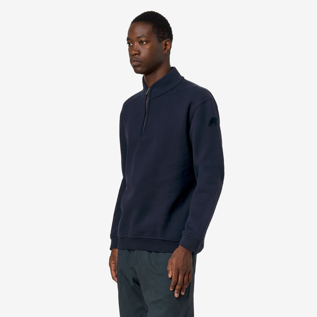 Fleece_Man_AUBIE COTTON CASHMERE_Jumper_Blue Depth - Commercial 5