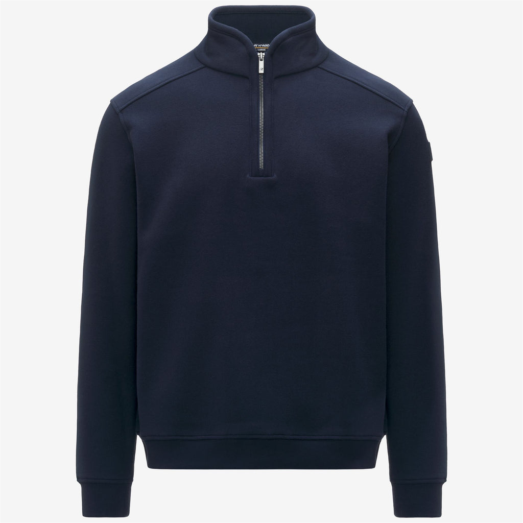 Fleece_Man_AUBIE COTTON CASHMERE_Jumper_Blue Depth - Commercial 1