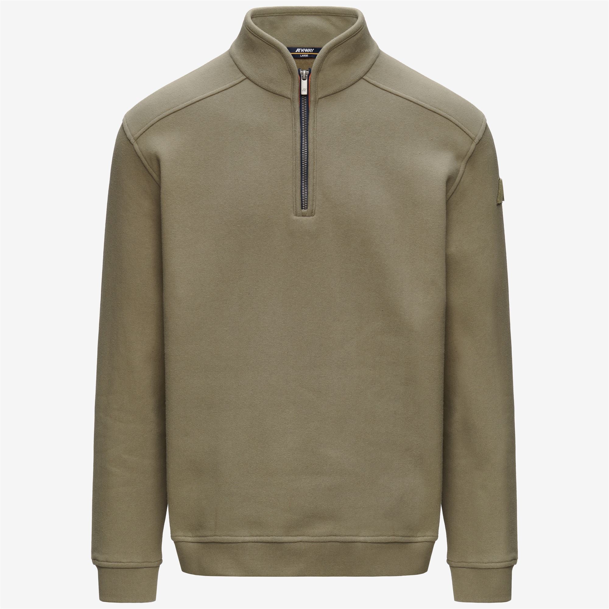 Fleece_Man_AUBIE COTTON CASHMERE_Jumper_Green Army - Commercial 1