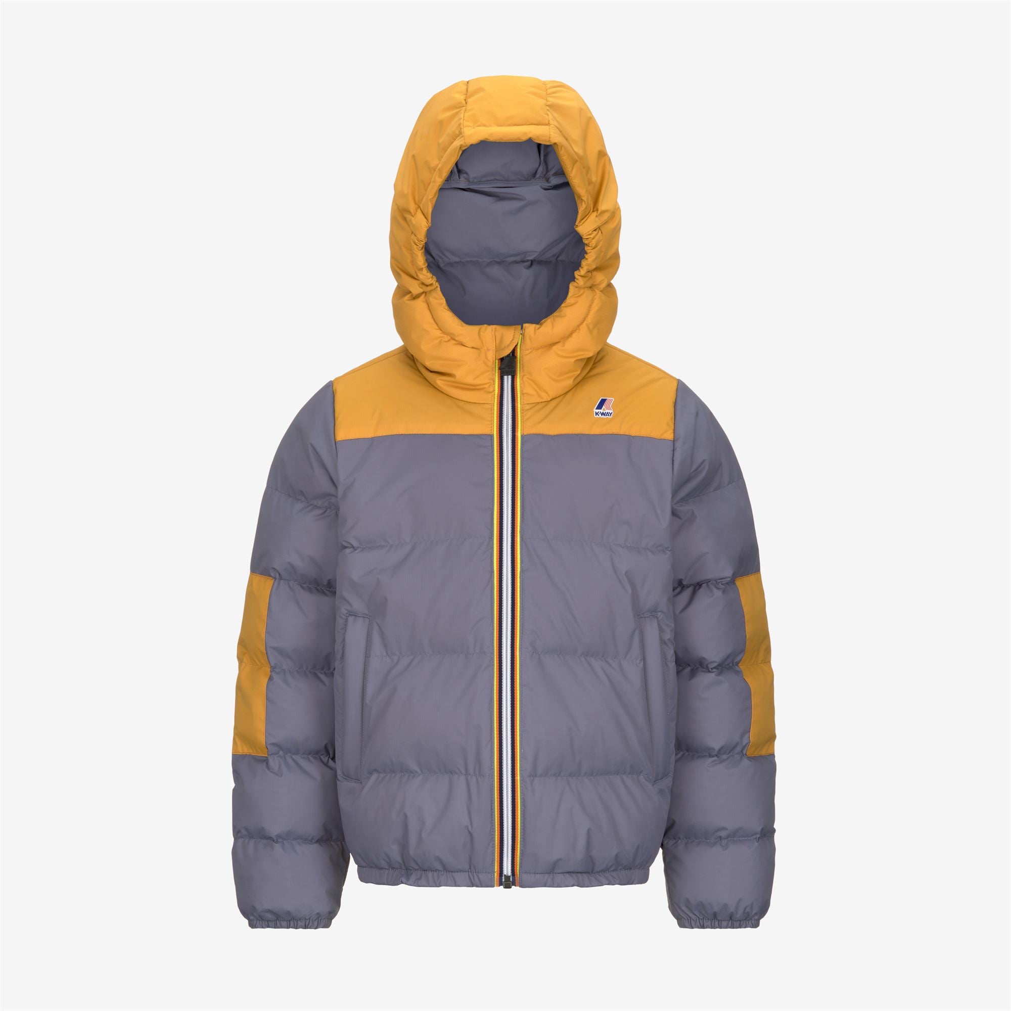 Jackets_KID UNISEX_P. LE VRAI 3.0 CLAUDE HEAVY WARM_Mid_Grey Blue Avio - Yellow Inca - Commercial 1