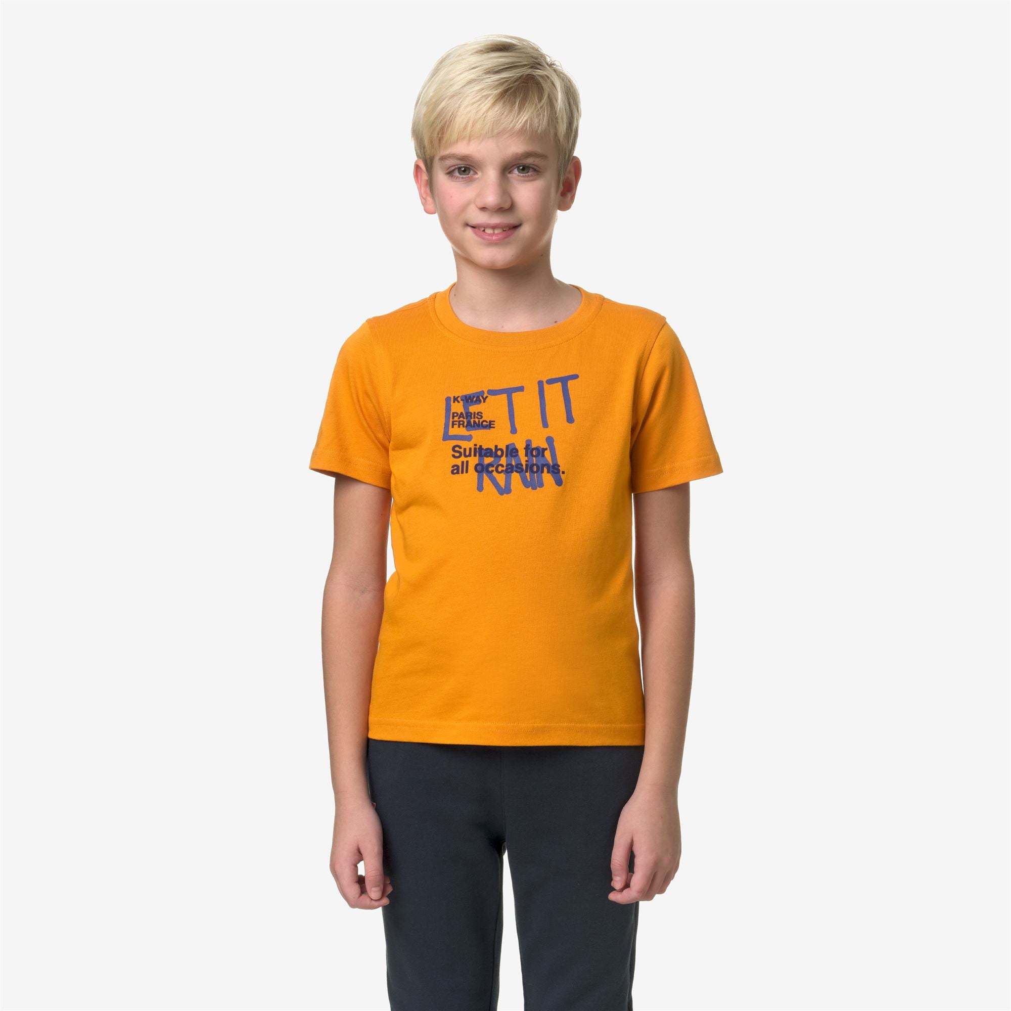 T-Shirts & Top_Boy_P. ODOM LET IT RAIN_T-Shirt_Orange Md - Commercial 4
