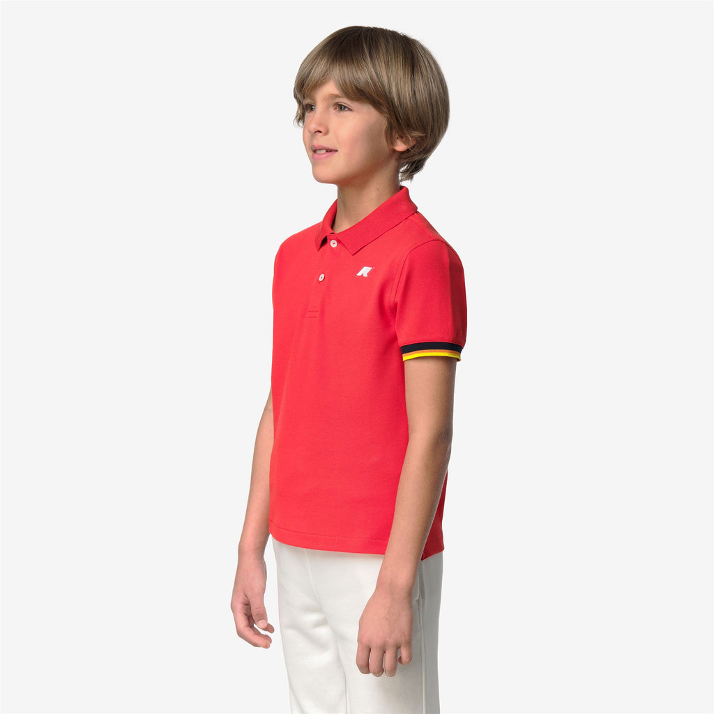 Polo Shirts_Boy_P. VINCENT PIQUE_Polo_Red Poppy - Commercial 5