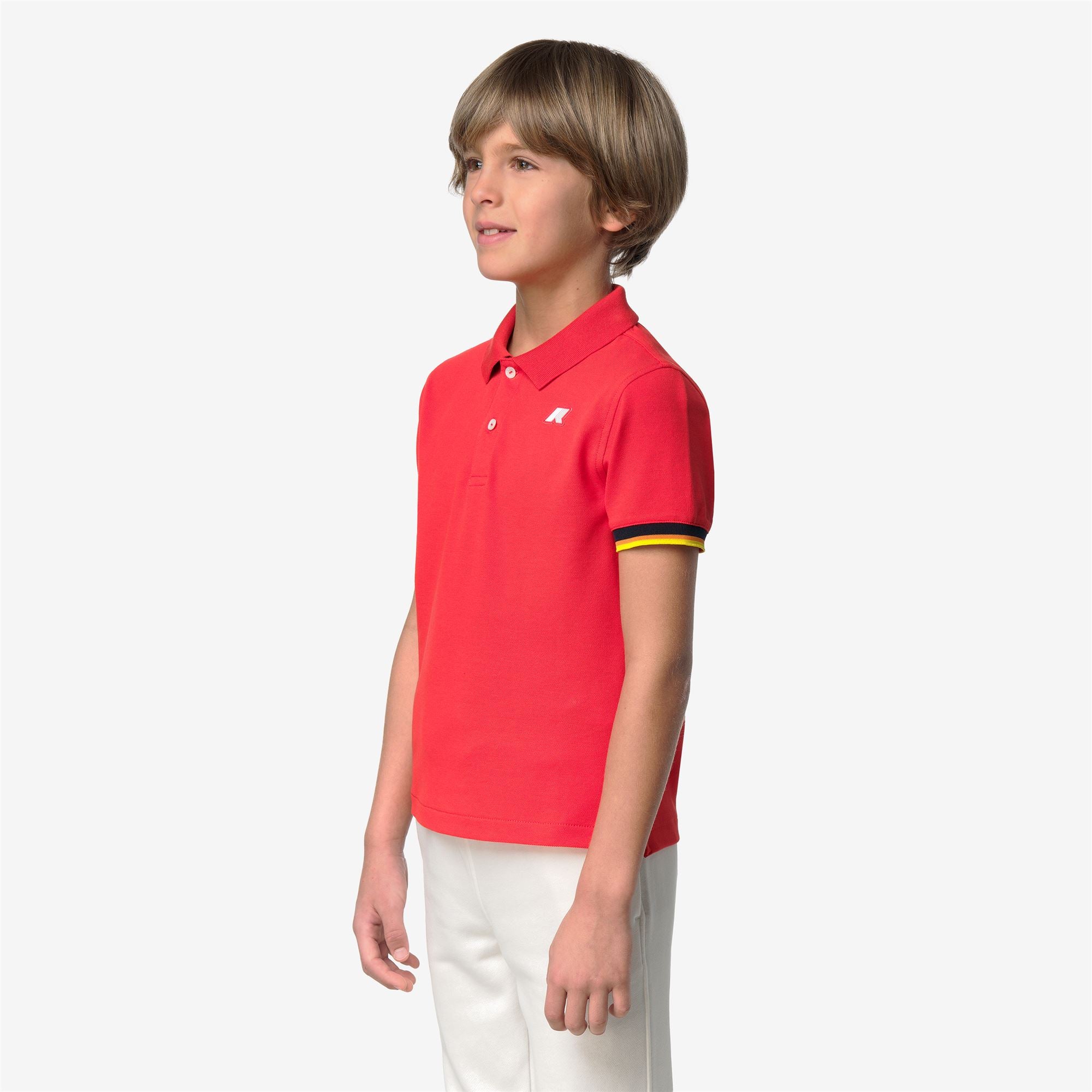 Polo Shirts_Boy_P. VINCENT PIQUE_Polo_Red Poppy - Commercial 5