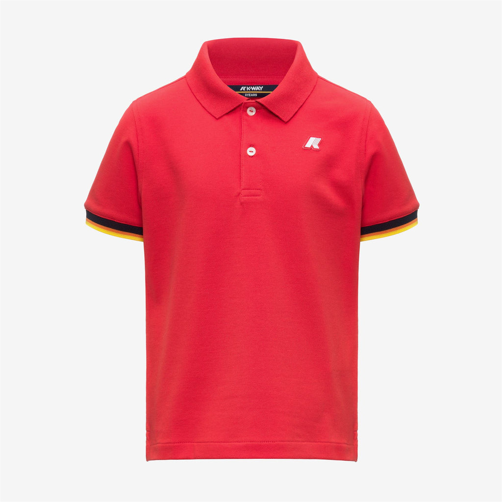 Polo Shirts_Boy_P. VINCENT PIQUE_Polo_Red Poppy - Commercial 1