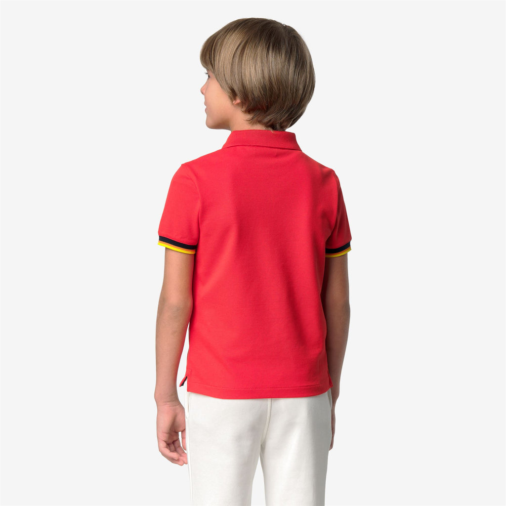 Polo Shirts_Boy_P. VINCENT PIQUE_Polo_Red Poppy - Commercial 6
